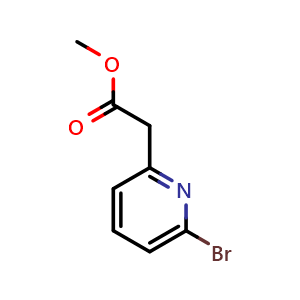 Chemical structure of Methyl 2-(6-bromopyridin-2-yl)acetate , CAS 907191-65-5, AChemBlock Y219806