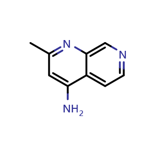 Chemical structure of 2-methyl-1,7-naphthyridin-4-amine , CAS 1245210-84-7, AChemBlock Y219833