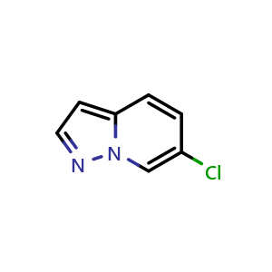 Chemical structure of 6-chloropyrazolo[1,5-a]pyridine , CAS 894095-29-5, AChemBlock Y219835