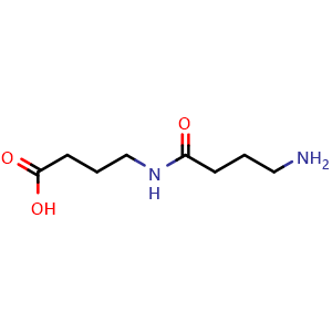 Chemical structure of 4-[(4-Aminobutanoyl)amino]butanoic acid , CAS 98998-63-1, AChemBlock Y219844