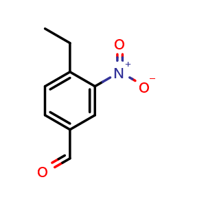 Chemical structure of 4-Ethyl-3-nitrobenzaldehyde , CAS 4748-80-5, AChemBlock Y219867