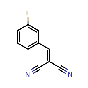 Chemical structure of 2-[(3-fluorophenyl)methylidene]propanedinitrile , CAS 2972-71-6, AChemBlock Y219899