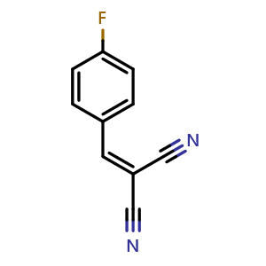 Chemical structure of 2-[(4-fluorophenyl)methylidene]propanedinitrile , CAS 2826-22-4, AChemBlock Y219905