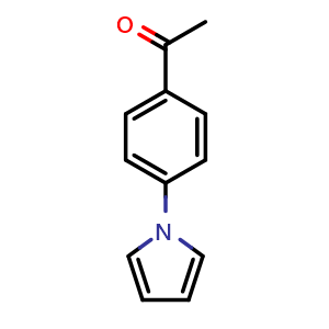 Chemical structure of 1-(4-(1H-Pyrrol-1-yl)phenyl)ethanone , CAS 22106-37-2, AChemBlock Y219911
