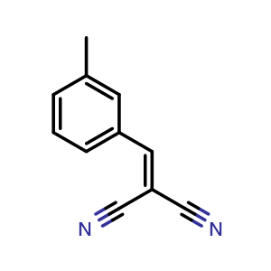 Chemical structure of 2-[(3-methylphenyl)methylidene]propanedinitrile , CAS 15728-26-4, AChemBlock Y219918