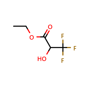 Chemical structure of ethyl 3,3,3-trifluoro-2-hydroxypropanoate , CAS 94726-00-8, AChemBlock Y219936