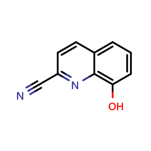 Chemical structure of 8-Hydroxyquinoline-2-carbonitrile , CAS 6759-78-0, AChemBlock Y219946