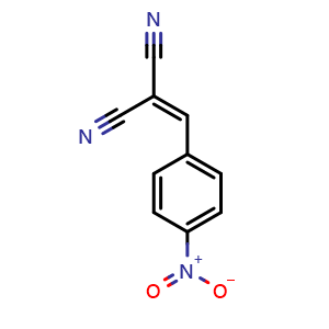 Chemical structure of 4-Nitrobenzylidenemalononitrile , CAS 2700-23-4, AChemBlock Y219998