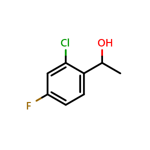 Chemical structure of 1-(2-Chloro-4-fluorophenyl)ethanol , CAS 112108-68-6, AChemBlock Y220010