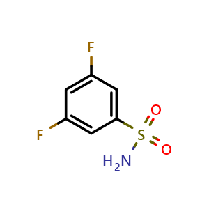 Chemical structure of 3,5-Difluorobenzenesulfonamide , CAS 140480-89-3, AChemBlock Y220016