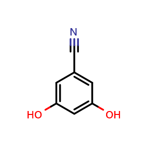 Chemical structure of 3,5-Dihydroxybenzonitrile , CAS 19179-36-3, AChemBlock Y220022