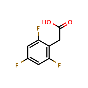 Chemical structure of 2,4,6-Trifluorobenzeneacetic acid , CAS 209991-63-9, AChemBlock Y220024
