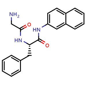 Chemical structure of gly-phe beta-naphthylamide , CAS 21438-66-4, AChemBlock Y220025
