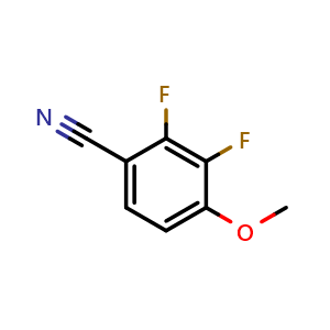 Chemical structure of 2,3-Difluoro-4-methoxybenzonitrile , CAS 256417-12-6, AChemBlock Y220028