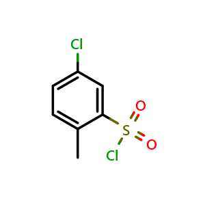Chemical structure of 5-Chloro-2-methylbenzene-1-sulfonyl chloride , CAS 34981-38-9, AChemBlock Y220032