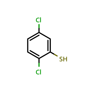 Chemical structure of 2,5-Dichlorobenzenethiol , CAS 5858-18-4, AChemBlock Y220047