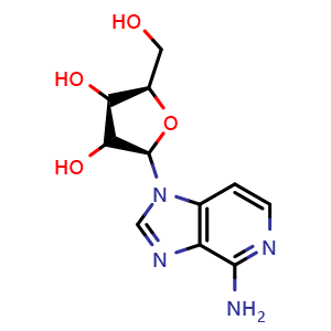 Chemical structure of 3-Deazaadenosine , CAS 6736-58-9, AChemBlock Y220051