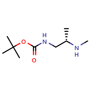 Chemical structure of (S)-tert-Butyl (2-(methylamino)propyl)carbamate , CAS 454709-95-6, AChemBlock Y220077
