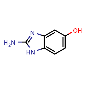 Chemical structure of 2-Amino-1H-benzo[d]imidazol-5-ol , CAS 51276-85-8, AChemBlock Y220081