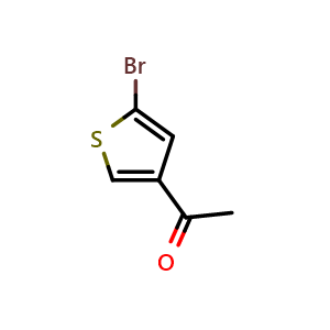 Chemical structure of 1-(5-Bromothiophen-3-yl)ethanone , CAS 59227-67-7, AChemBlock Y220082
