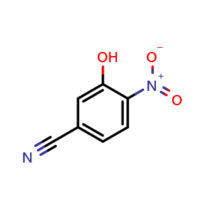 Chemical structure of 3-Hydroxy-4-nitrobenzonitrile , CAS 18495-15-3, AChemBlock Y220084