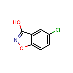 Chemical structure of 5-Chloro-3-hydroxybenzisoxazole , CAS 24603-63-2, AChemBlock Y220105