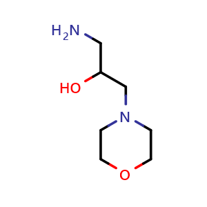 Chemical structure of 1-Amino-3-(morpholin-4-yl)propan-2-ol , CAS 39849-45-1, AChemBlock Y220114
