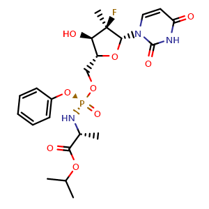 Chemical structure of Sofosbuvir impurity A , CAS 1496552-16-9, AChemBlock Y220117
