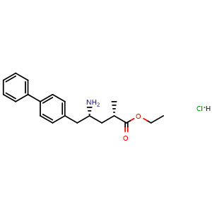 Chemical structure of (2S,4R)-Ethyl 5-([1,1'-biphenyl]-4-yl)-4-amino-2-methylpentanoate hydrochloride , CAS 2259707-96-3, AChemBlock Y220120