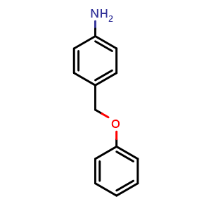 Chemical structure of 4-(Phenoxymethyl)aniline , CAS 57181-90-5, AChemBlock Y220150