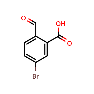 Chemical structure of 5-Bromo-2-formylbenzoic acid , CAS 4785-52-8, AChemBlock Y220161