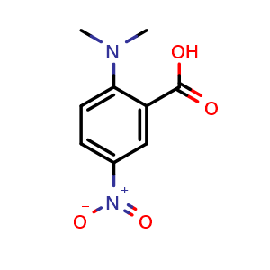 Chemical structure of 2-(Dimethylamino)-5-nitrobenzoic acid , CAS 4405-28-1, AChemBlock Y220175