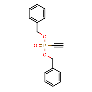 Chemical structure of [Ethynyl(phenylmethoxy)phosphoryl]oxymethylbenzene , CAS 1374244-00-4, AChemBlock Y220180