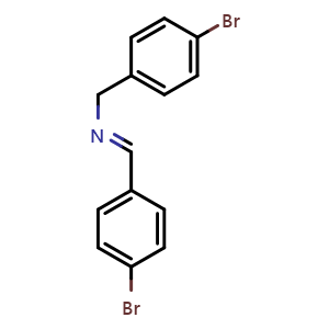Chemical structure of 4-Bromo-N-[(4-bromophenyl)methylene]benzenemethanamine , CAS 54560-80-4, AChemBlock Y220193