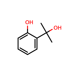 Chemical structure of 2-(2-Hydroxypropan-2-yl)phenol , CAS 3045-32-7, AChemBlock Y220213
