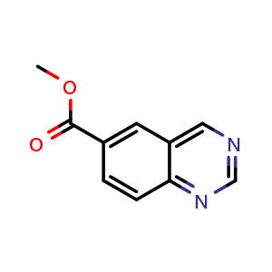 Chemical structure of Methyl quinazoline-6-carboxylate , CAS 1234616-24-0, AChemBlock Y220215