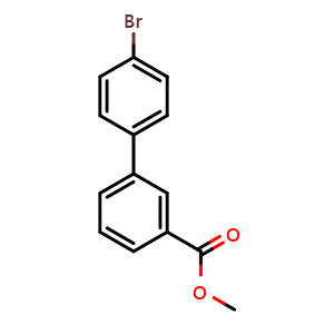 Chemical structure of 4-Bromo-3'-(methoxycarbonyl)biphenyl , CAS 149506-25-2, AChemBlock Y220245