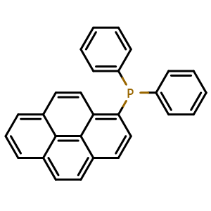 Chemical structure of Diphenyl-1-pyrenylphosphine , CAS 110231-30-6, AChemBlock Y220255