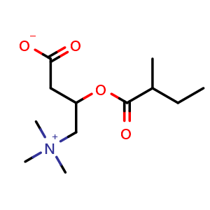 Chemical structure of 2-Methylbutyrylcarnitine , CAS 256928-75-3, AChemBlock Y220264