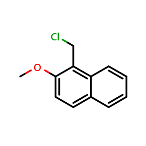 Chemical structure of 1-(Chloromethyl)-2-methoxynaphthalene , CAS 67367-39-9, AChemBlock Y220277