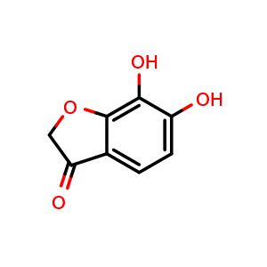 Chemical structure of 6,7-Dihydroxy-benzofuran-3-one , CAS 6272-27-1, AChemBlock Y220280