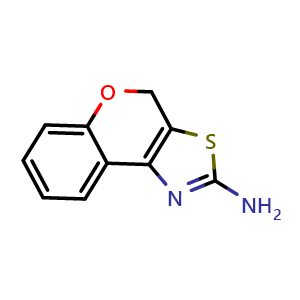 Chemical structure of 2-Amino-4H-thiazolo[5,4-c]benzopyran , CAS 31877-68-6, AChemBlock Y220298