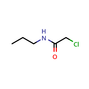 Chemical structure of 2-Chloro-N-propylacetamide , CAS 13916-39-7, AChemBlock Y220307