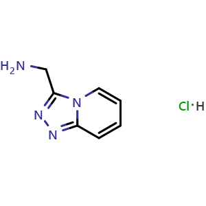 Chemical structure of ([1,2,4]Triazolo[4,3-a]pyridin-3-ylmethyl)amine hydrochloride , CAS 1314394-12-1, AChemBlock Y220309