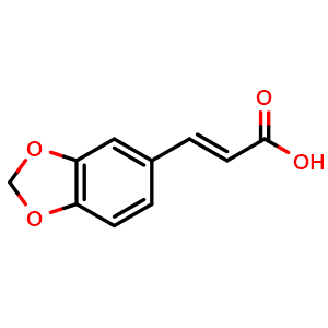 Chemical structure of (E)-3,4-(Methylenedioxy)cinnamic acid , CAS 38489-76-8, AChemBlock Y220318