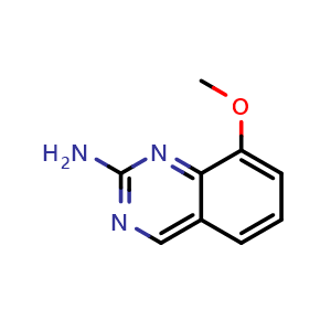 Chemical structure of 8-Methoxyquinazolin-2-amine , CAS 708-15-6, AChemBlock Y220333