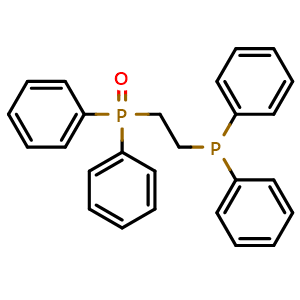 Chemical structure of 1-(Diphenylphosphinoyl)-2-(diphenylphosphino)ethane , CAS 984-43-0, AChemBlock Y220341