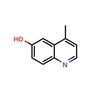 Chemical structure of 4-Methylquinolin-6-ol , CAS 5429-01-6, AChemBlock Y220357