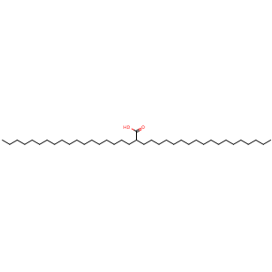 Chemical structure of 2-Octadecylicosanoic acid , CAS 108293-08-9, AChemBlock Y220385