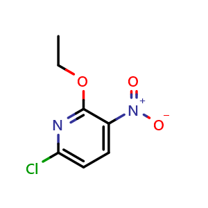 Chemical structure of 6-Chloro-2-ethoxy-3-nitropyridine , CAS 1094323-19-9, AChemBlock Y220416